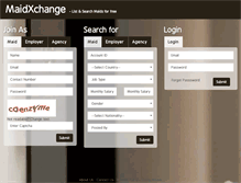 Tablet Screenshot of maidxchange.com